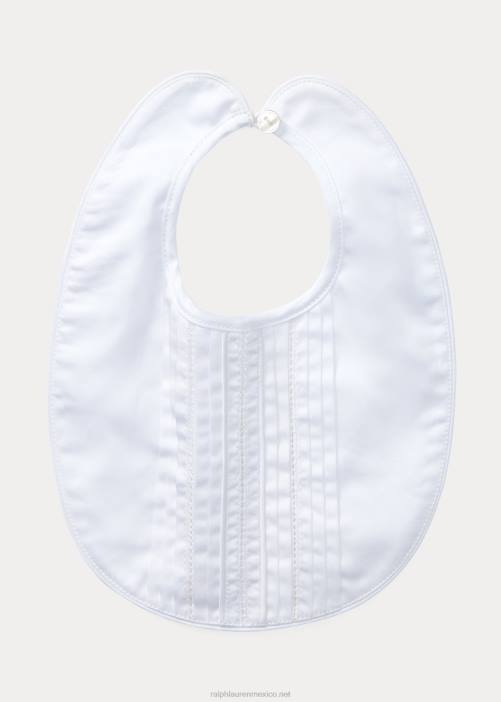 babero de bautizo 02RH8069 bebé Ralph Lauren blanco