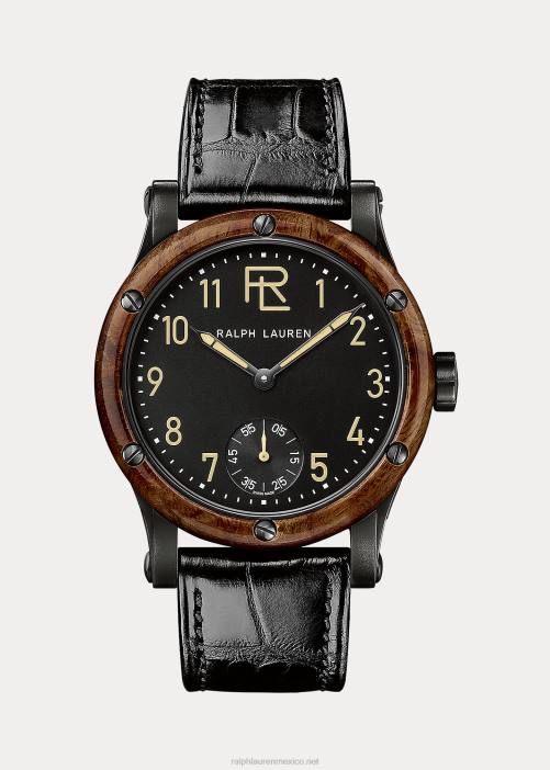 acero de 45mm 02RH2863 hombres Ralph Lauren esfera negra