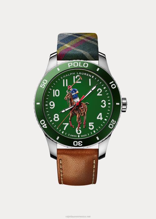 reloj polo esfera verde 02RH9726 hombres Ralph Lauren