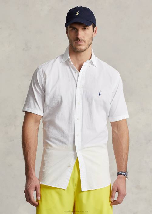 camisa de sirsaca 02RH1597 hombres Ralph Lauren blanco