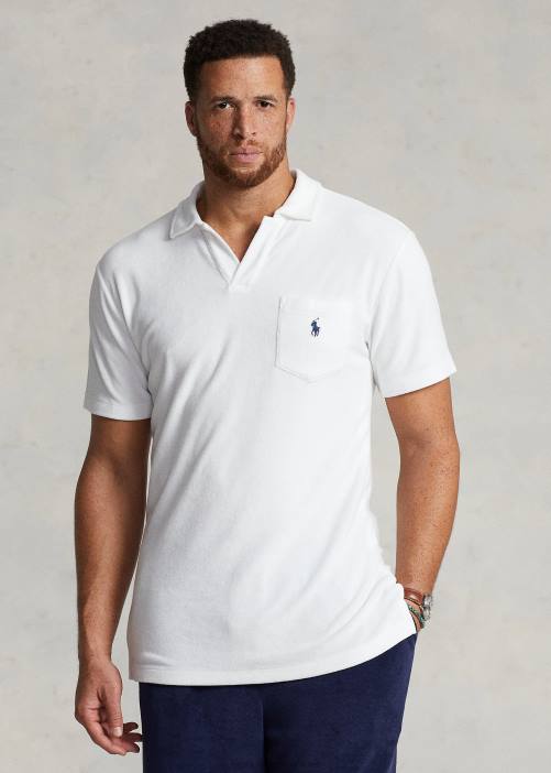 polo de felpa 02RH1474 hombres Ralph Lauren blanco