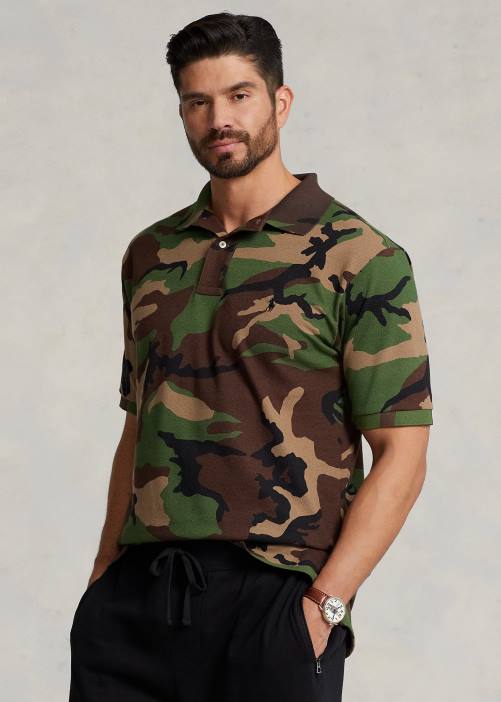 polo de malla 02RH1604 hombres Ralph Lauren camuflaje excedente