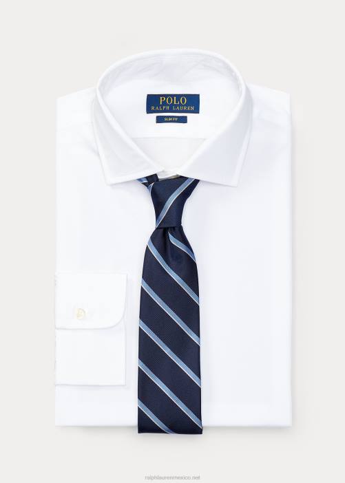 camisa slim fit de popelina 02RH1309 hombres Ralph Lauren blanco