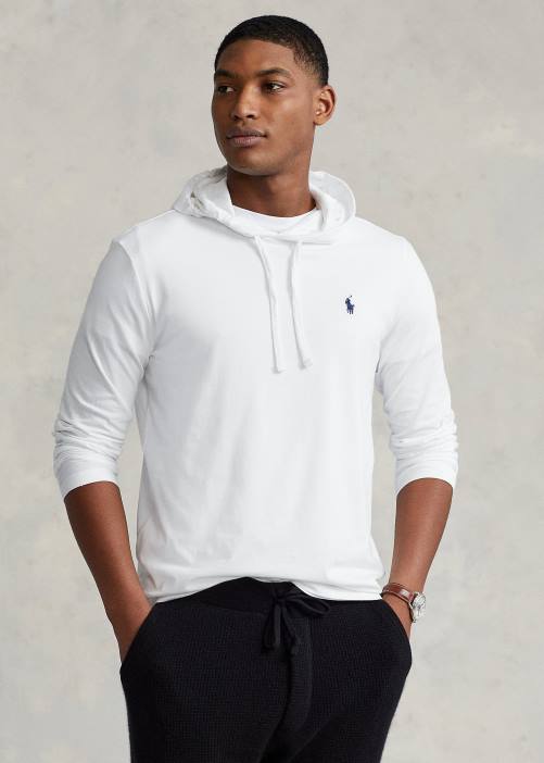 camiseta con capucha 02RH309 hombres Ralph Lauren blanco