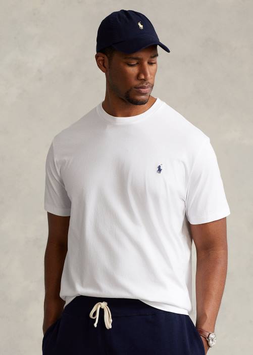 camiseta con cuello redondo 02RH8708 hombres Ralph Lauren blanco