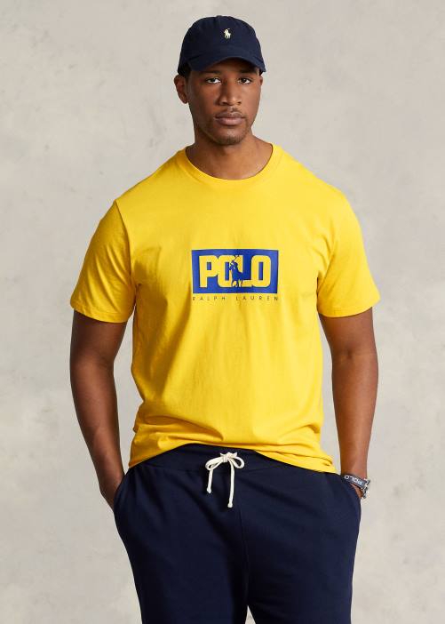 playera con logo 02RH1623 hombres Ralph Lauren amarillo canario