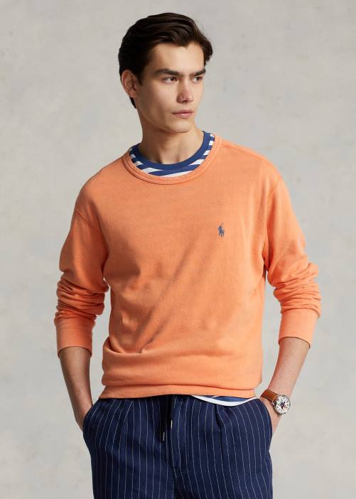 sudadera spa 02RH440 hombres Ralph Lauren naranja óptica