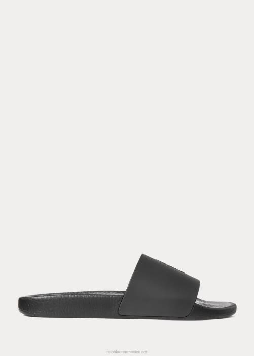 tobogán pony exclusivo 02RH2051 hombres Ralph Lauren blanco negro