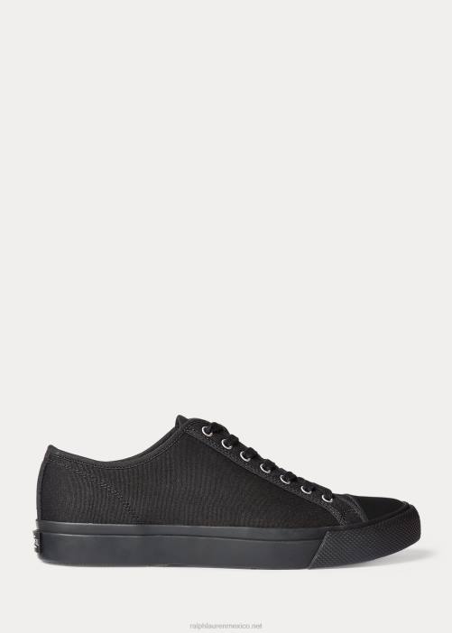 zapatilla de lona 02RH1956 hombres Ralph Lauren negro