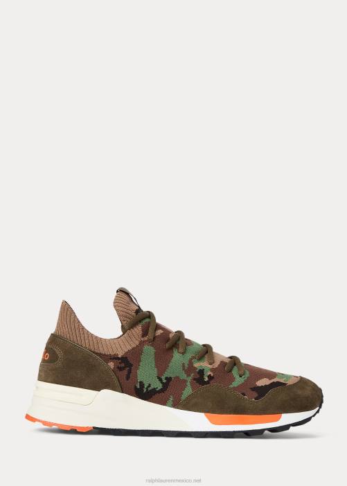 zapatillas trackster 200ii tejidas 02RH1962 hombres Ralph Lauren camuflaje