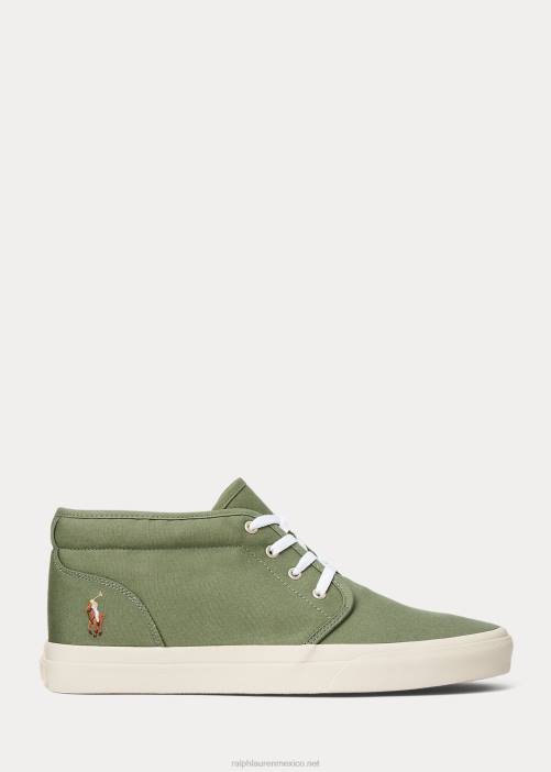 chukka de lona keaton 02RH2040 hombres Ralph Lauren carga verde