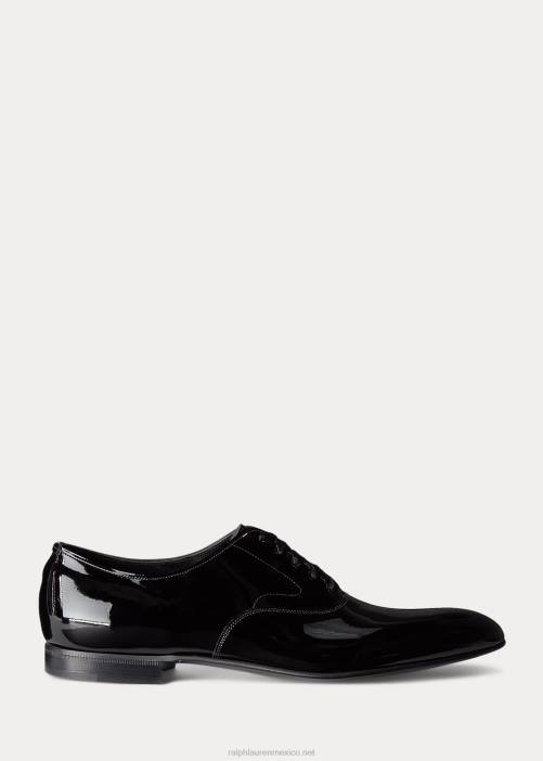 zapato de charol paget 02RH8741 hombres Ralph Lauren negro