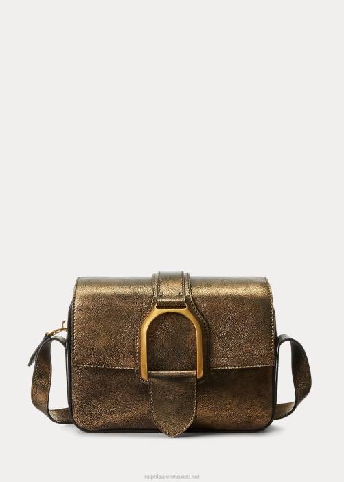 bolsa crossbody metalizada 02RH5261 mujer Ralph Lauren bronce