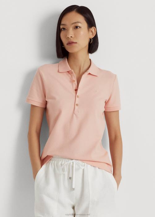 polo de piqué 02RH4014 mujer Ralph Lauren Rosa palido