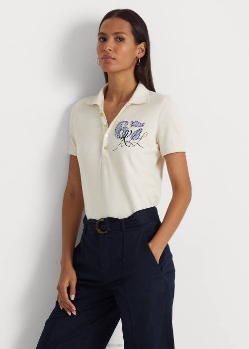 polo de piqué 02RH4091 mujer Ralph Lauren crema de mascarpone