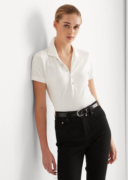 polo de piqué 02RH4473 mujer Ralph Lauren blanco