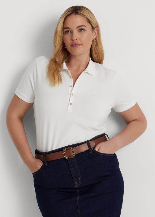 polo de piqué 02RH4714 mujer Ralph Lauren blanco