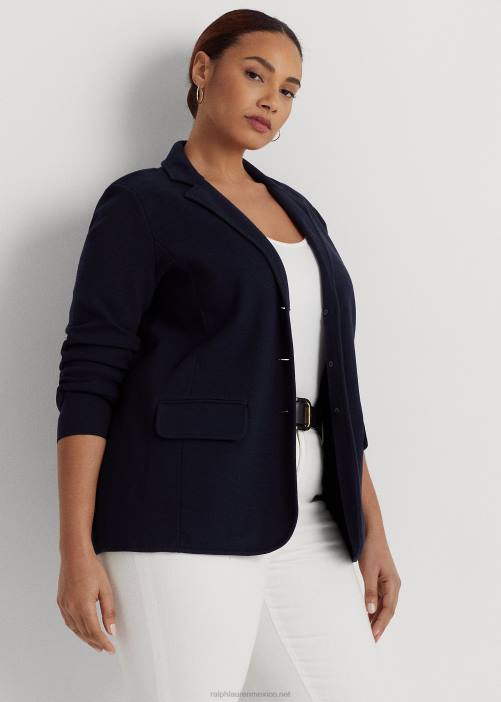 blazer de algodón peinado 02RH4738 mujer Ralph Lauren Armada