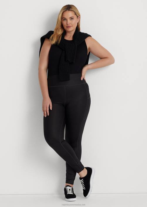 leggins de punto revestido 02RH4713 mujer Ralph Lauren negro