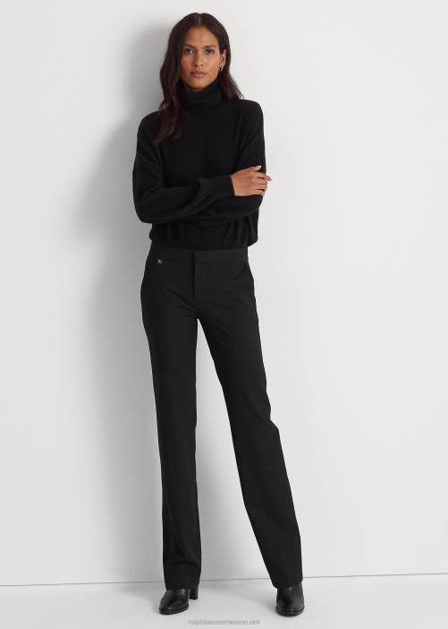 pantalón recto 02RH9458 mujer Ralph Lauren negro