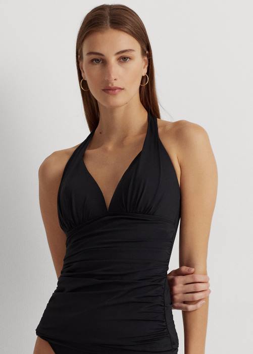 tankini halter 02RH4207 mujer Ralph Lauren negro