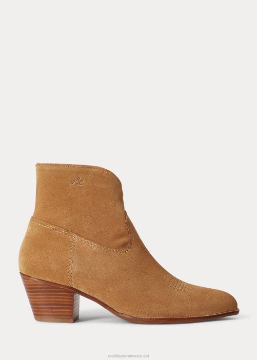 bota de ante lucille 02RH5119 mujer Ralph Lauren caramelo