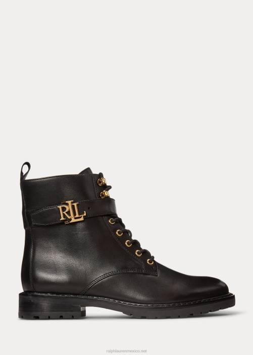 bota de cuero bruñido eldridge 02RH5130 mujer Ralph Lauren