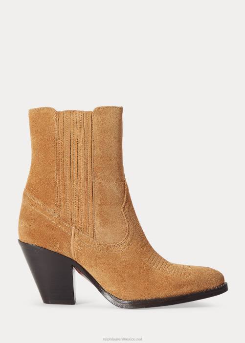 bota vaquera de ante lowrey 02RH5117 mujer Ralph Lauren arena