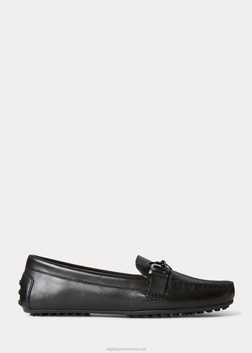 mocasines briley de piel 02RH5072 mujer Ralph Lauren negro