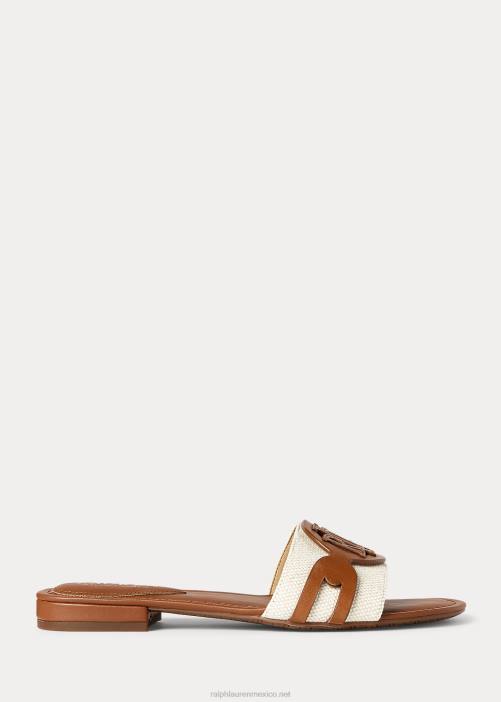 sandalias alegra 02RH4989 mujer Ralph Lauren bronceado natural/profundo