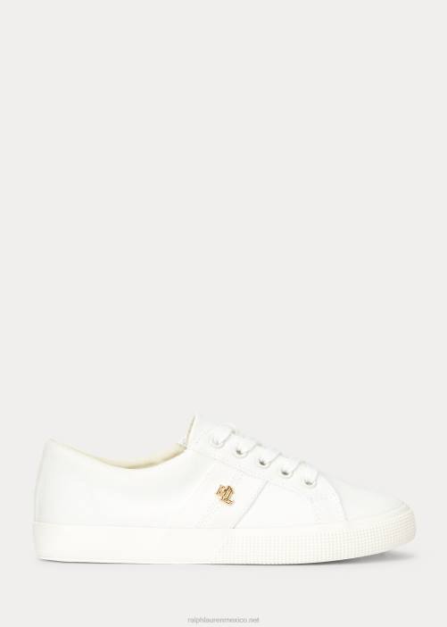 tenis de lona janson ii 02RH5085 mujer Ralph Lauren blanco